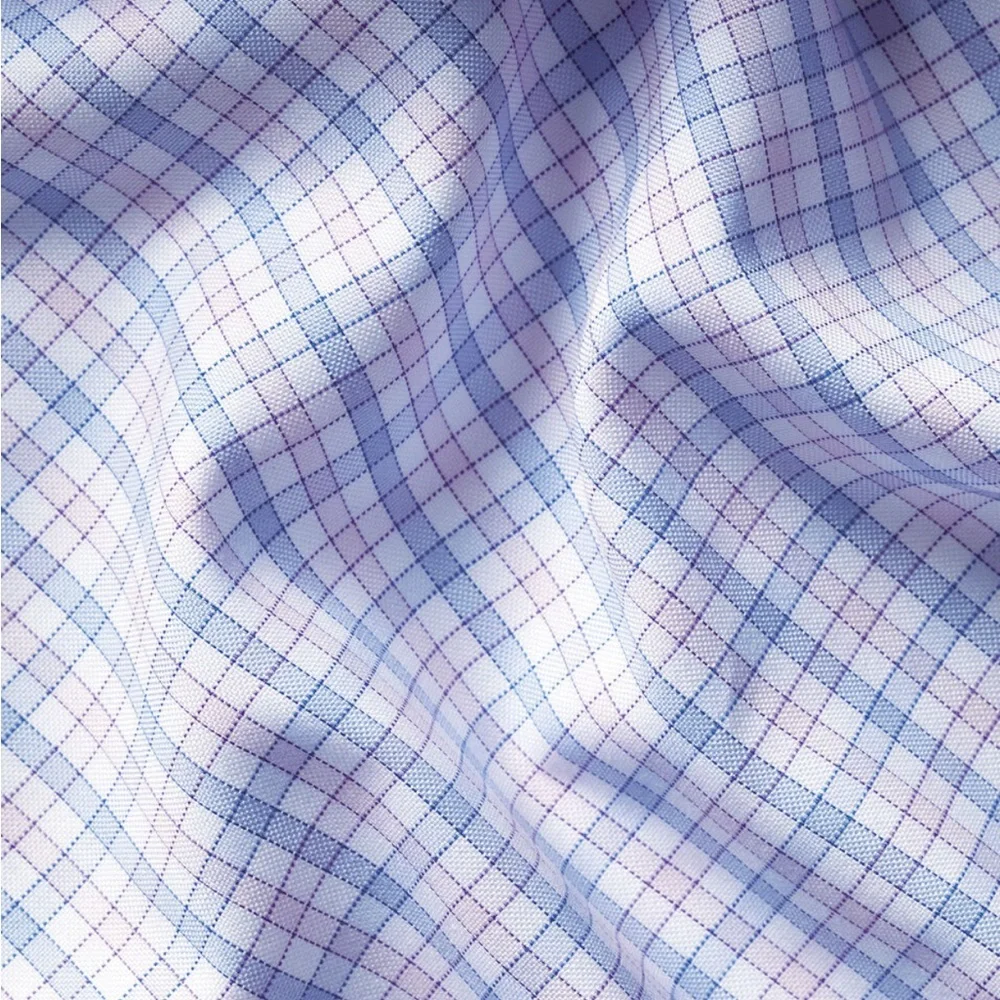 Charles Tyrwhitt Men's Pink and Blue Plaid Shirt - Picture 5 of 5